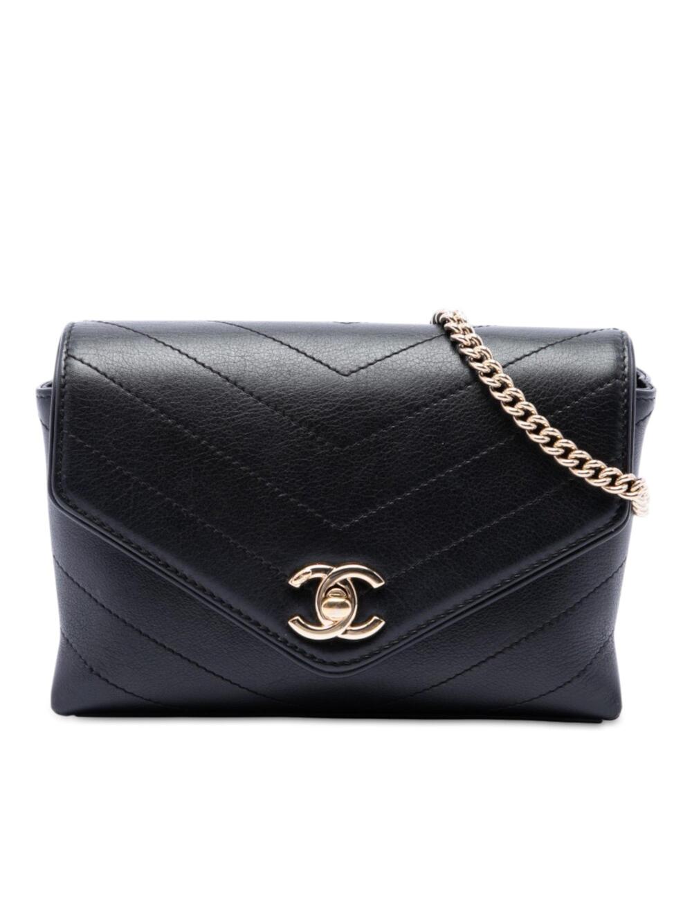 Chanel Coco Chevron Waist Bag Stitched #376314C24B